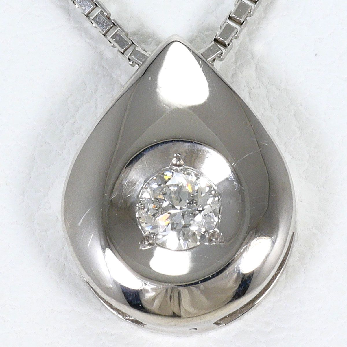 PT900/プラチナ PT850/プラチナ ネックレス ダイヤモンド 0.11ct 総重量約3.7g 約39cm