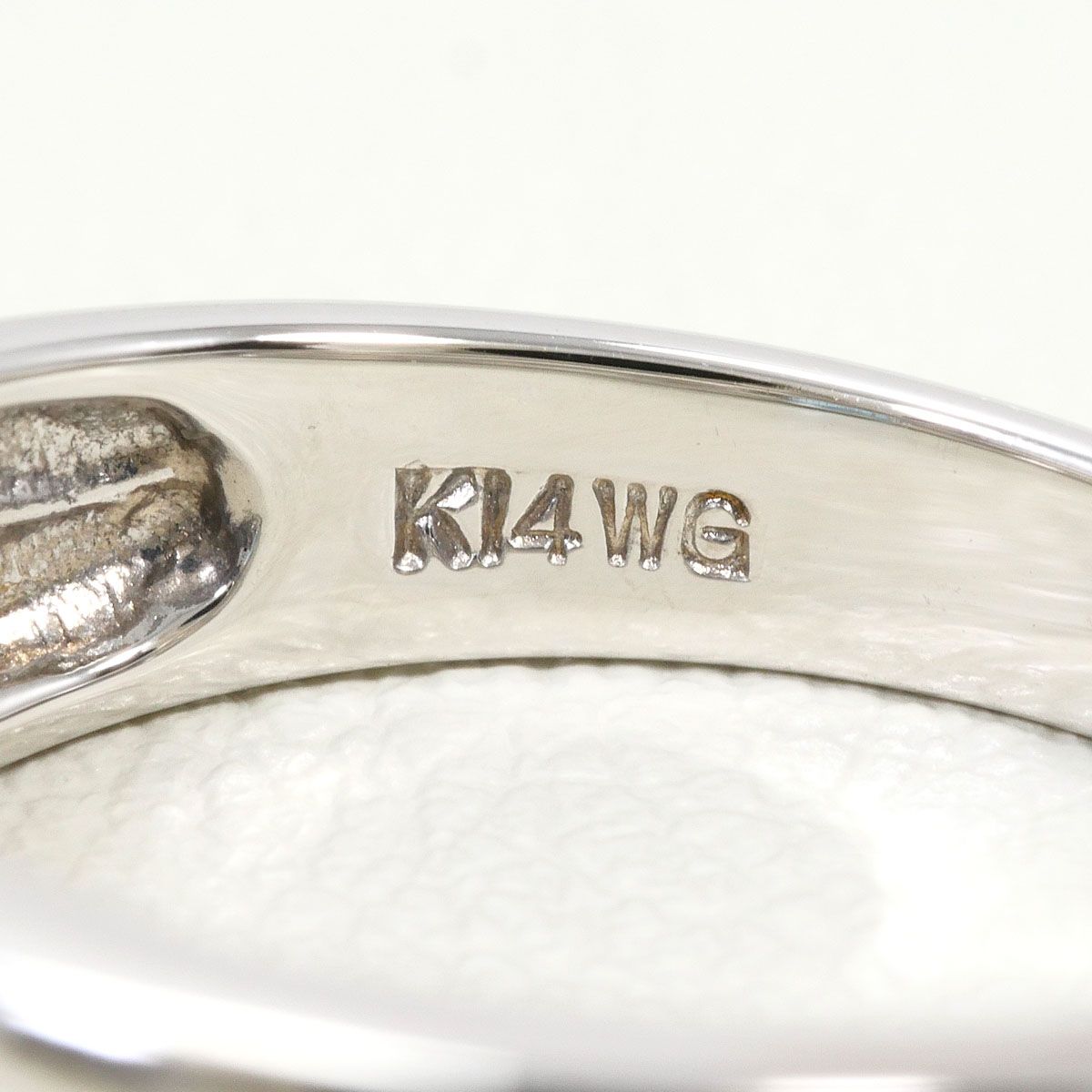 K14WG リング・指輪 10.5号 ブルートパーズ ダイヤモンド 総重量約3.3g