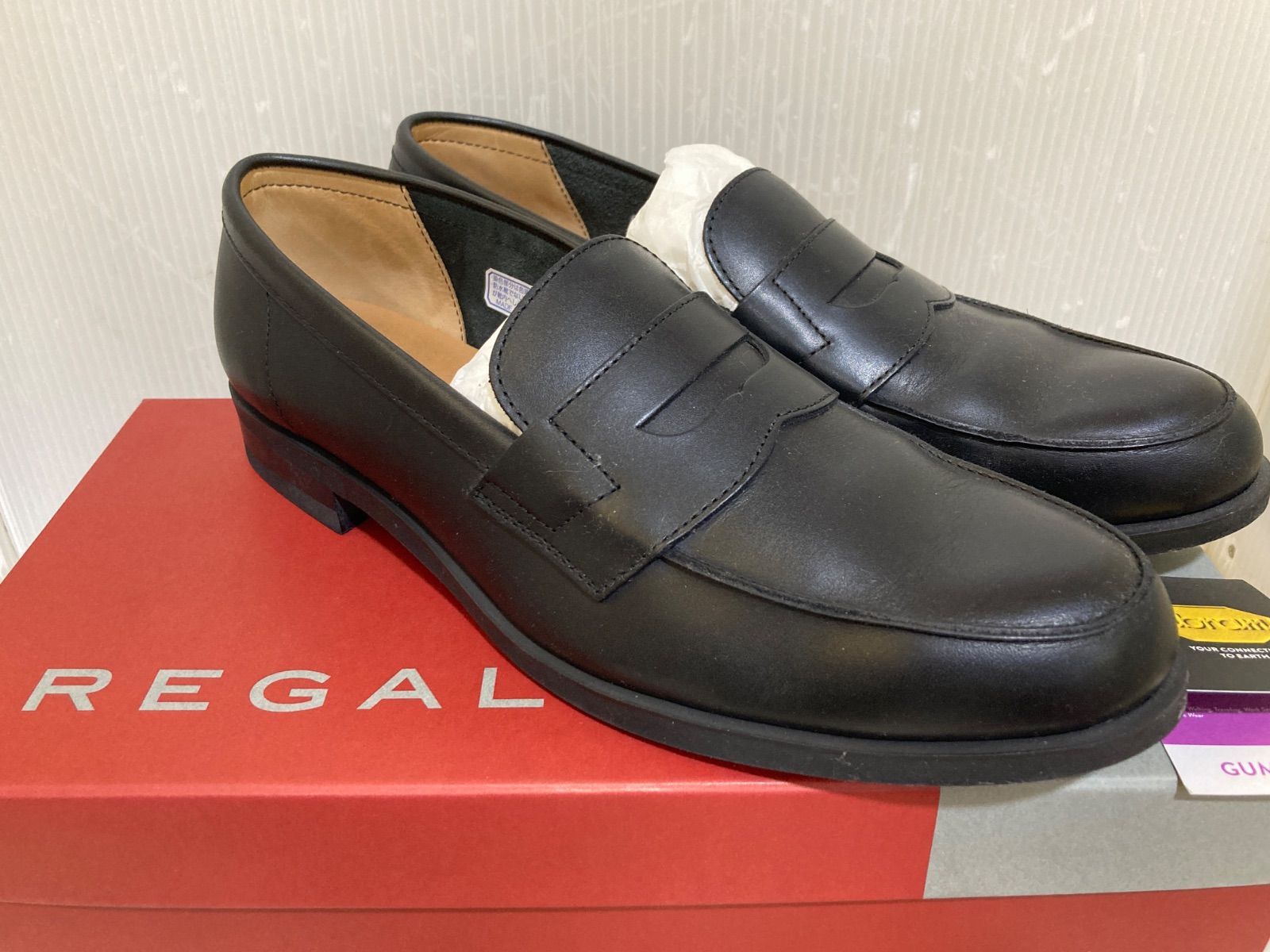 【極美品】箱付き リーガル 22DL ローファー 黒 26.5 レザー REGAL リーガル 22DL メンズ ローファー ビジネスシューズ /26.5cm
