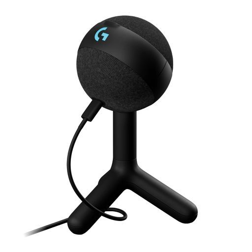 LogicoolGゲーミングマイクYETIORBコンデンサーマイクG-YETI-ORB-BKストリーミング配信ノイズ軽減RGBLIGHTSYNCUSB