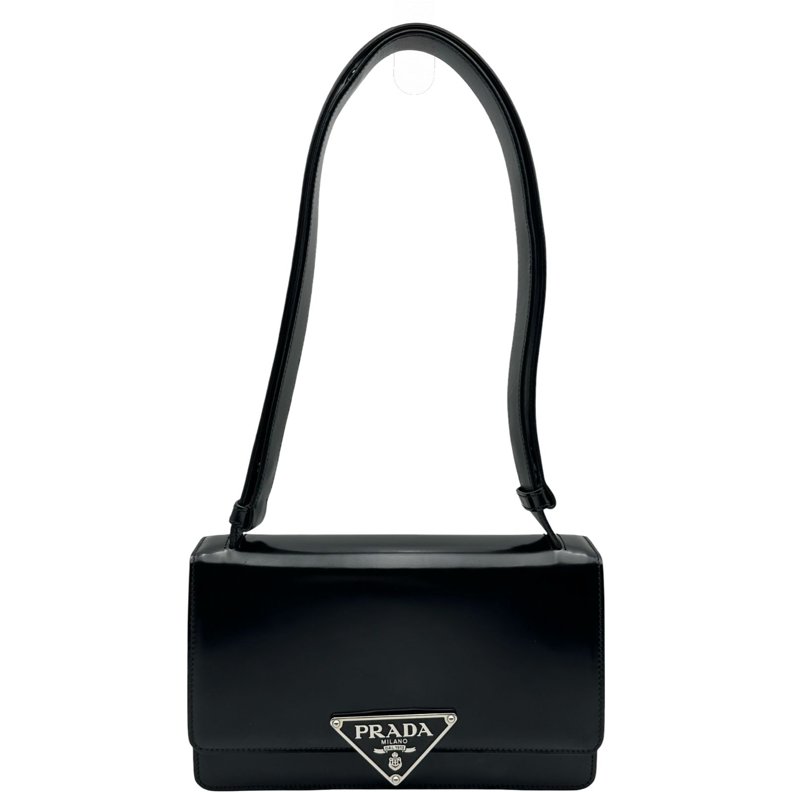 プラダ PRADA トライアングルロゴ ショルダーバッグ 1BD321 ネロ レザー レディース ショルダーバッグ