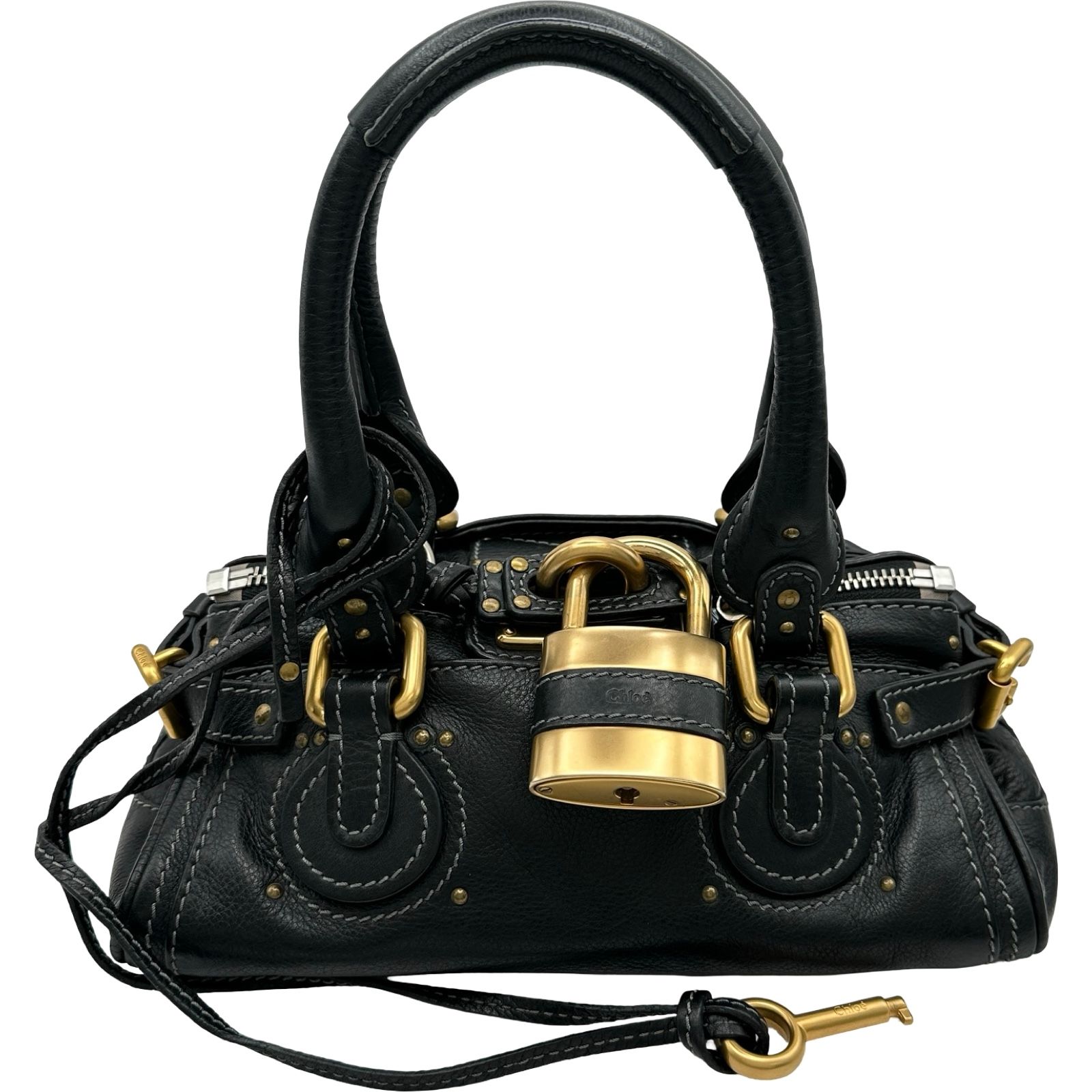 クロエ Chloe パディントンミニ ブラック レザー レディース ハンドバッグ