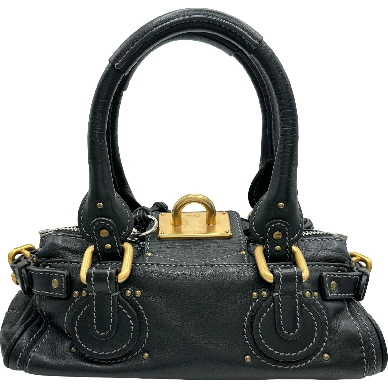 クロエ Chloe パディントンミニ ブラック レザー レディース ハンドバッグ