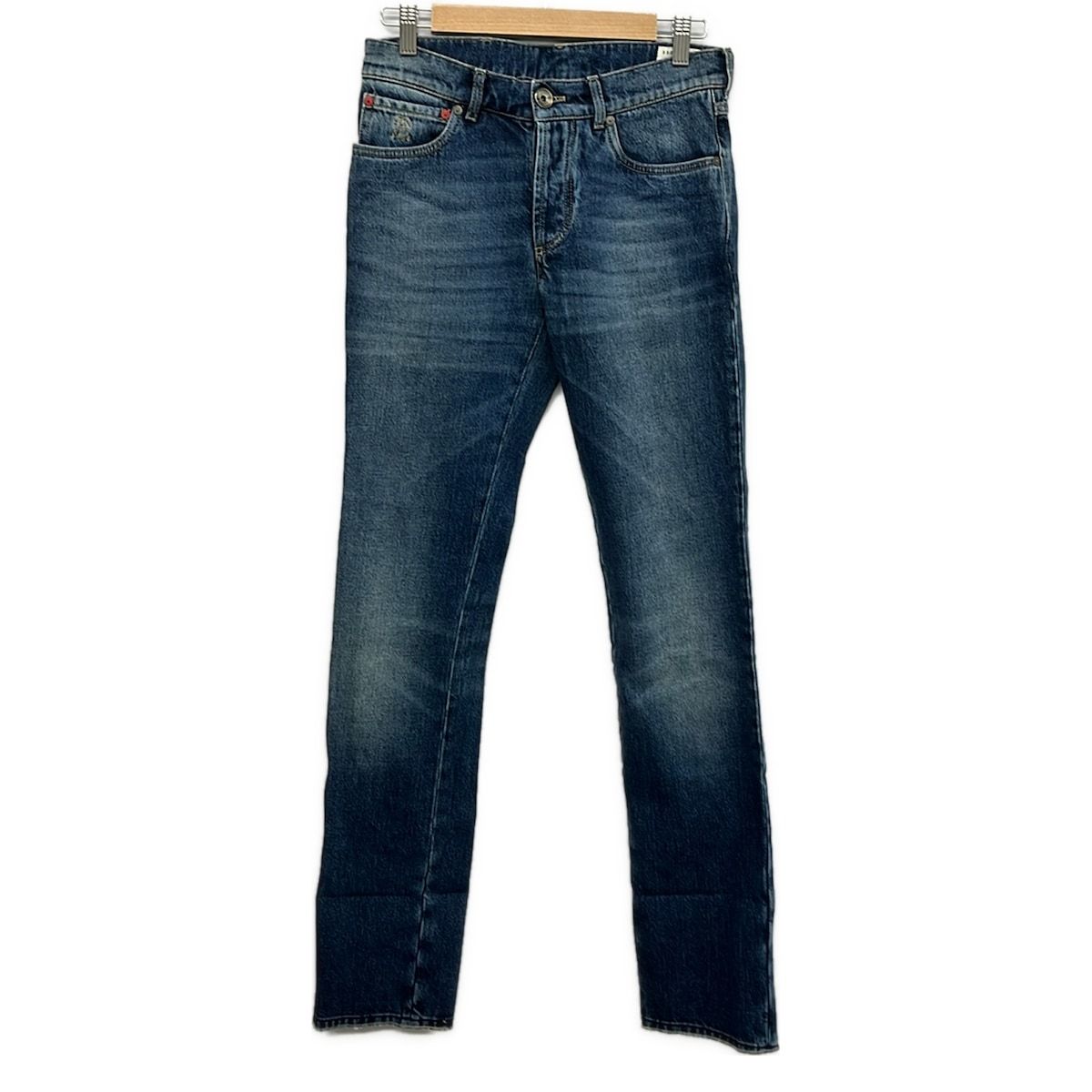 BRUNELLO CUCINELLI(ブルネロクチネリ) ジーンズ サイズ2 M レディース - DE91956 ネイビー フルレングス/ボタンフライ