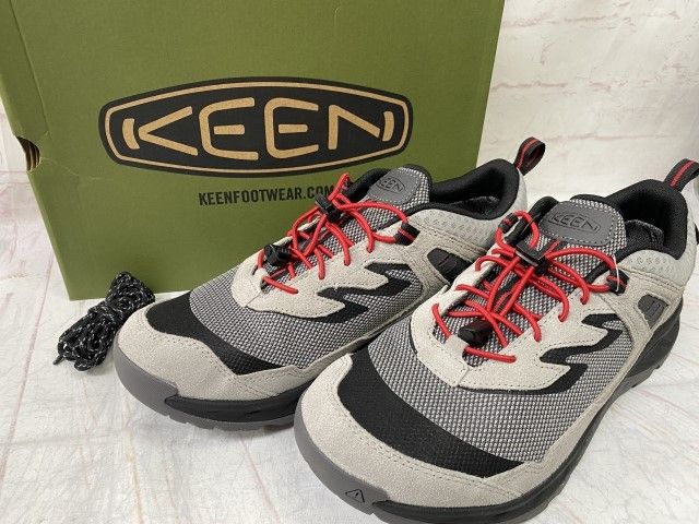 【中古】bal×KEEN KEEN ｷｰﾝ ﾊｲﾄﾚｲﾙ ｴｽﾋﾟｰ ｳｫｰﾀｰﾌﾟﾙｰﾌ　1031302 ｸﾞﾚｰ 27.5cm 991908446