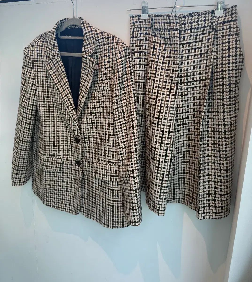 ZARA ザラ チェック CHECK ジャケット スカート セット