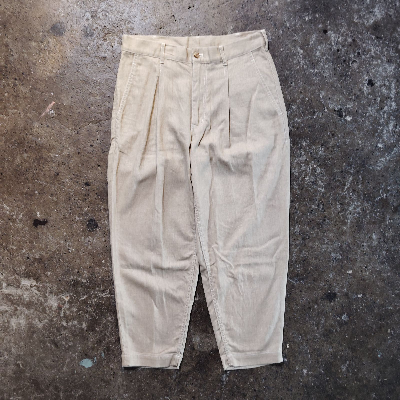 COMME des GARCONS HOMME DEUX 18ss リネン1タックテーパードパンツ