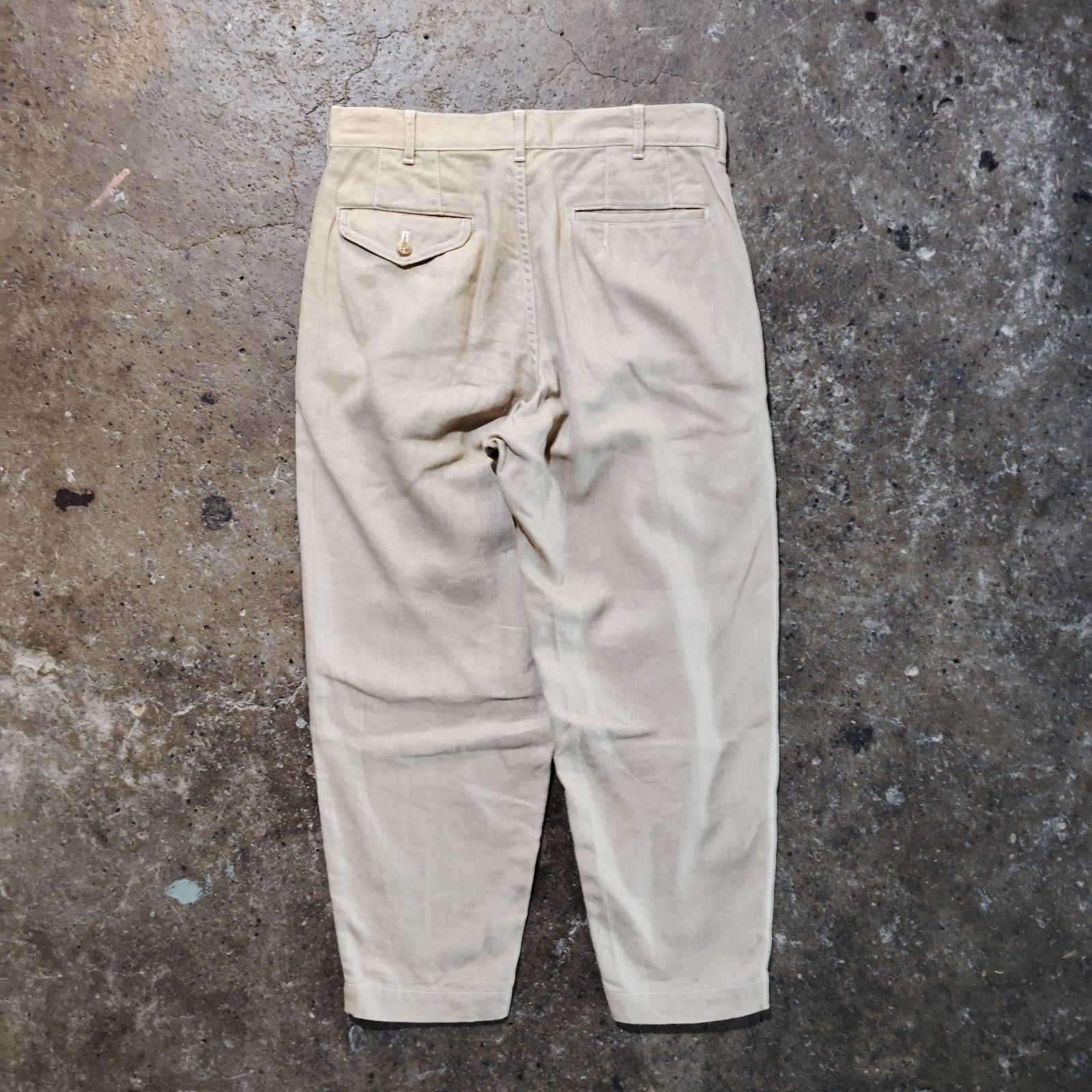 COMME des GARCONS HOMME DEUX 18ss リネン1タックテーパードパンツ