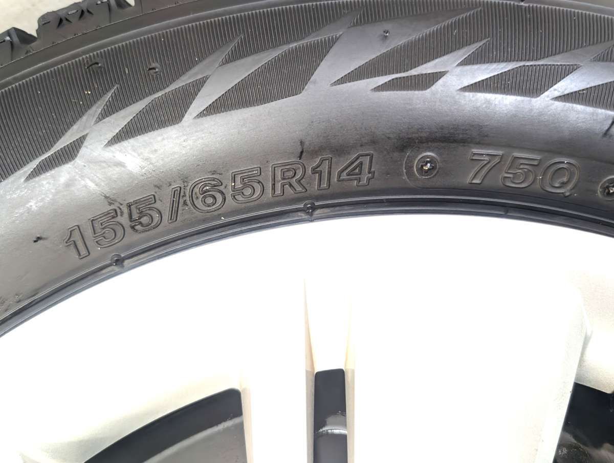 155/65R14 ブリヂストン ブリザック VRX2 ダイハツ純正 14x4.5 100-4穴