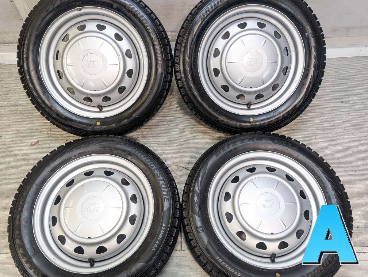 155/65R14 ブリヂストン ブリザック VRX2 　 キャロウィンMN 14x4.5 45 100/114.3-4穴 中古タイヤ スタッドレスタイヤ ホイールセット 4本セット w14260324012