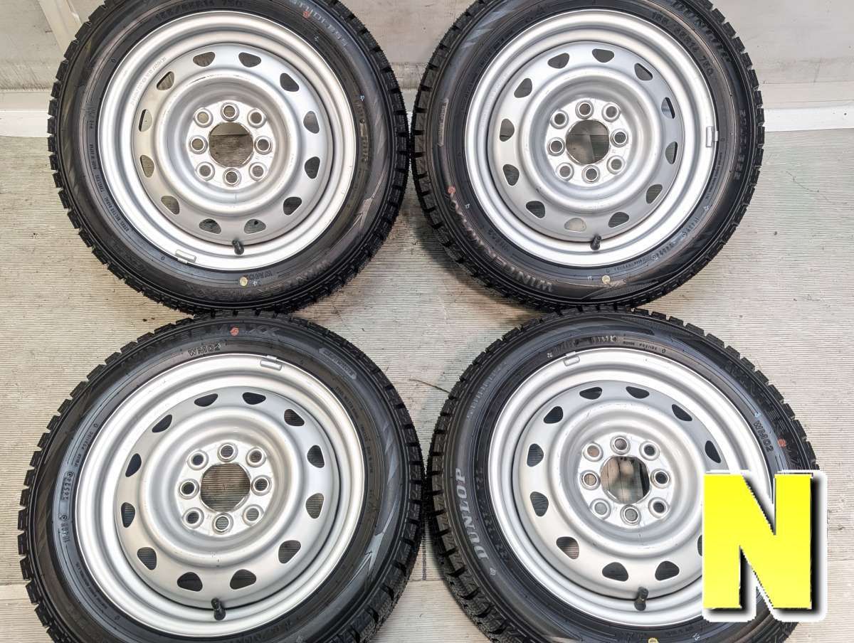 155/65R14 ダンロップ ウィンターマックス WM02 　 キャロウィン MN 14x4.5 45 100/114.3-4穴 中古タイヤ スタッドレスタイヤ ホイールセット 4本セット w14260324014