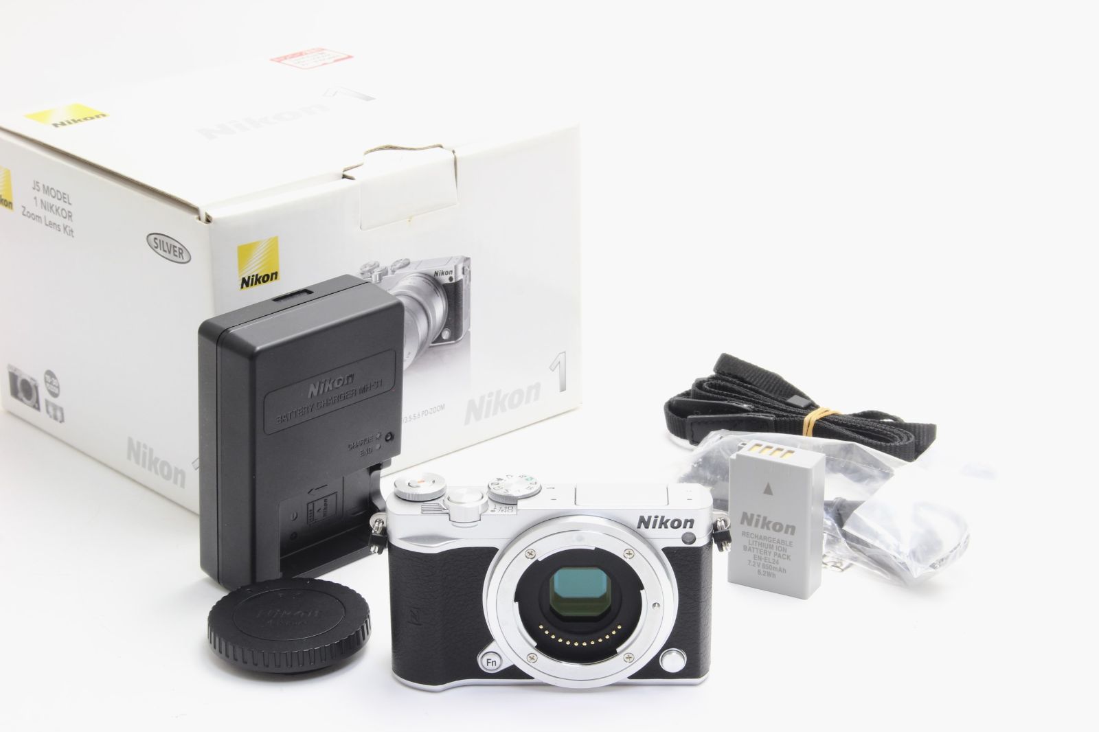 AA (新品級) Nikon ニコン J5 シルバー ボディ シャッター数398回 初期不良返品無料 6-27
