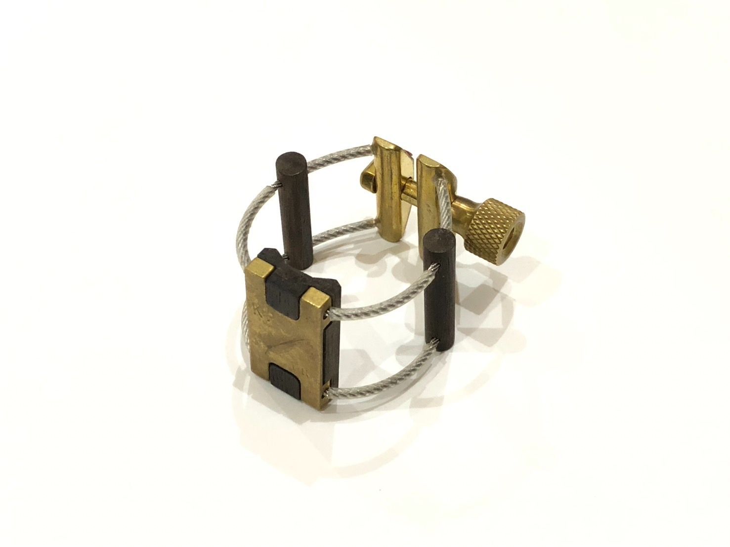 K plume ウッドブラス テナーサックスラバー用リガチャー【中古