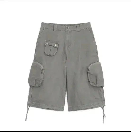 ハグユアースキン Washed bermuda cargo pants