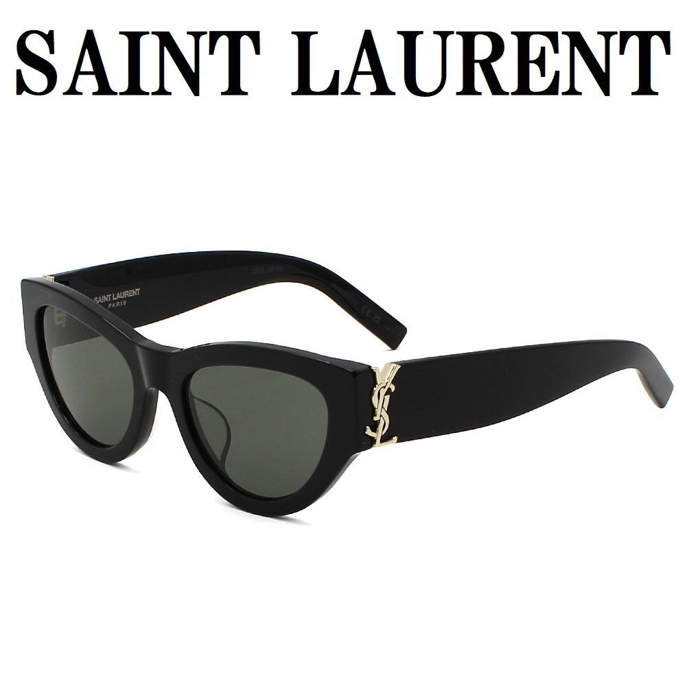 サンローラン SAINT LAURENT SLM94F 001 サングラス アジアンフィット UVカット 紫外線カット メンズ レディース グレー ブラック