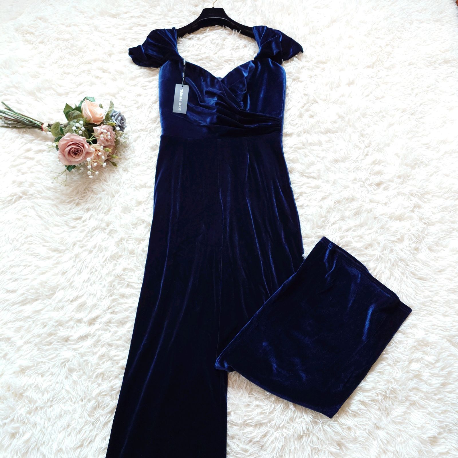 新品タグ付き】TADASHI SHOJI タダシショージ ベロア オールインワン 