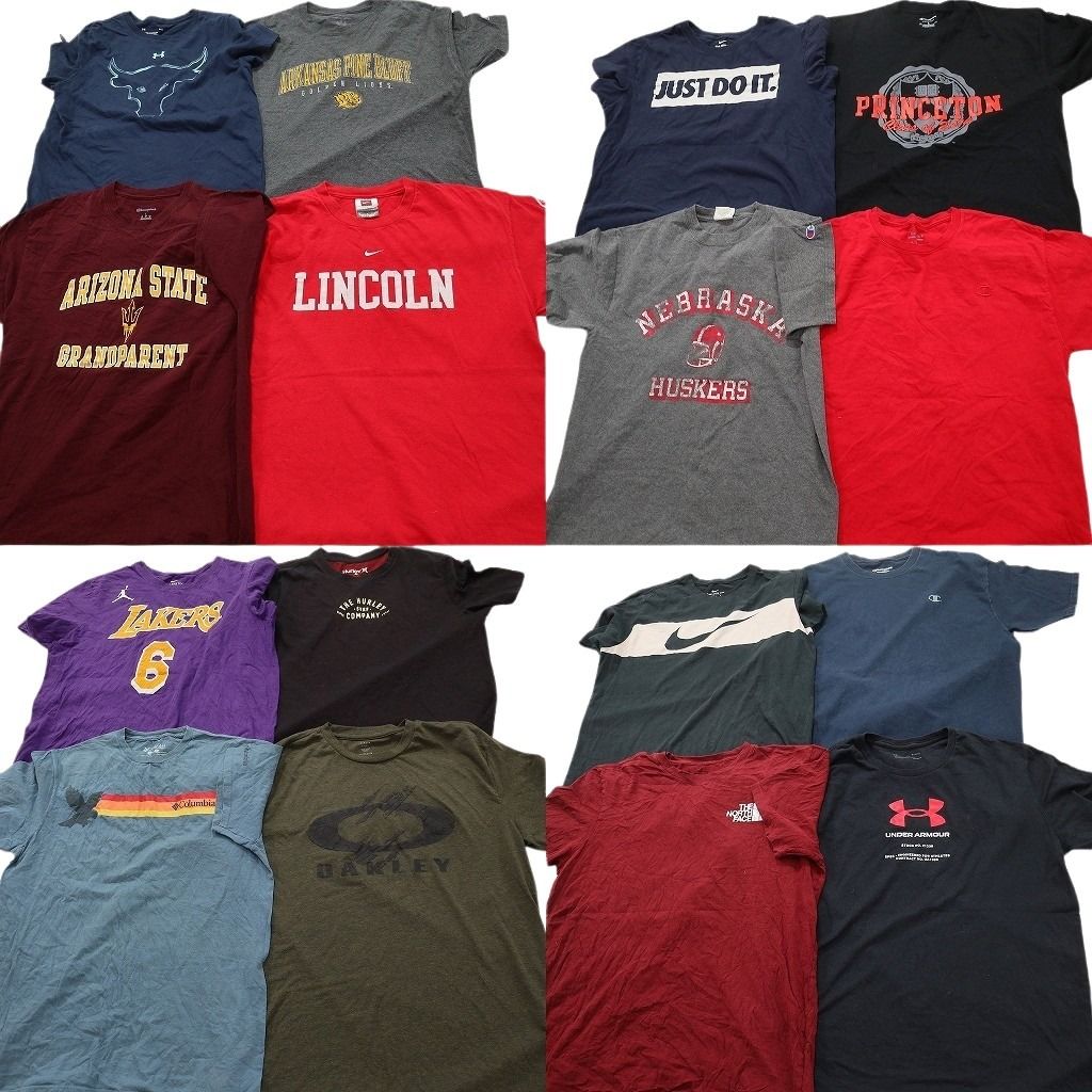 古着卸 まとめ売り ブランドMIX Tシャツ 16枚セット ( メンズ L ) コロンビア ナイキ チャンピオン ノースフェイス 中古 古着 NF2995