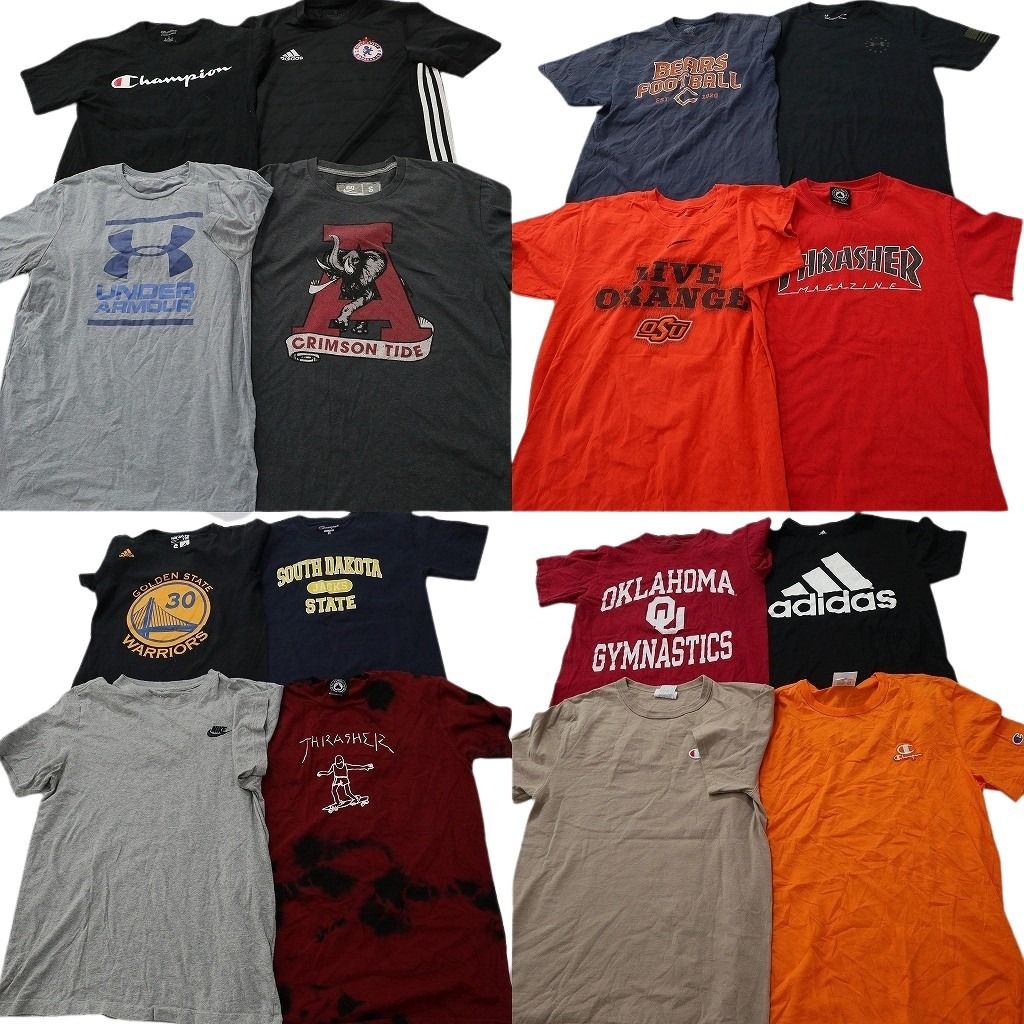 古着卸 まとめ売り ブランドMIX Tシャツ 16枚セット ( メンズ S ) チャンピオン リーボック ナイキ アディダス 中古 古着 NF3002