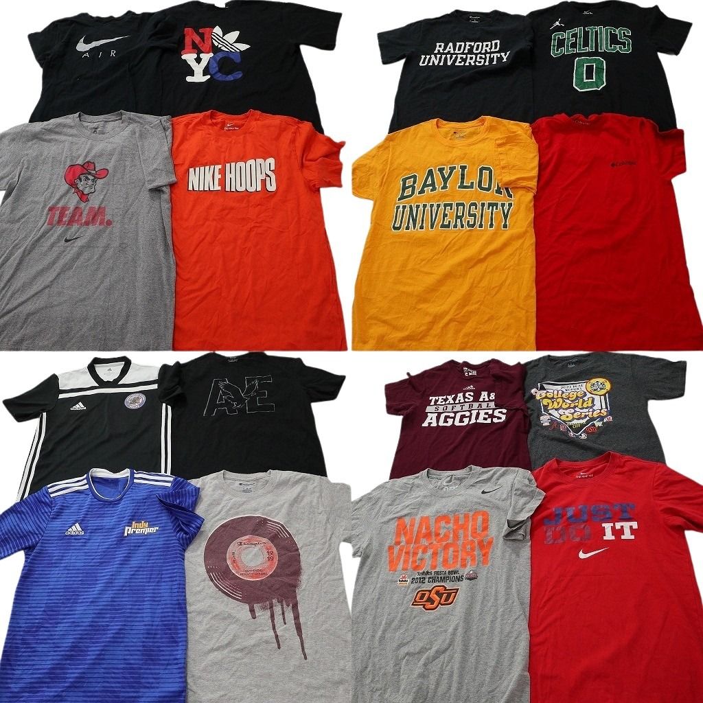 古着卸 まとめ売り ブランドMIX Tシャツ 16枚セット ( メンズ S ) コロンビア チャンピオン アディダス ナイキ 中古 古着 NF3007