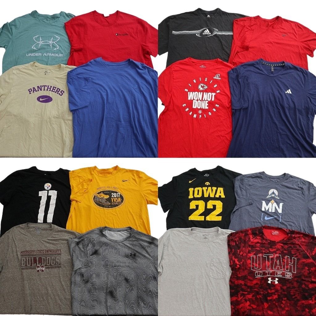 古着卸 まとめ売り ブランドMIX Tシャツ 16枚セット ( メンズ 2XL ) ディッキーズ アディダス チャンピオン ナイキ 中古 古着 NF3049 14,322円
