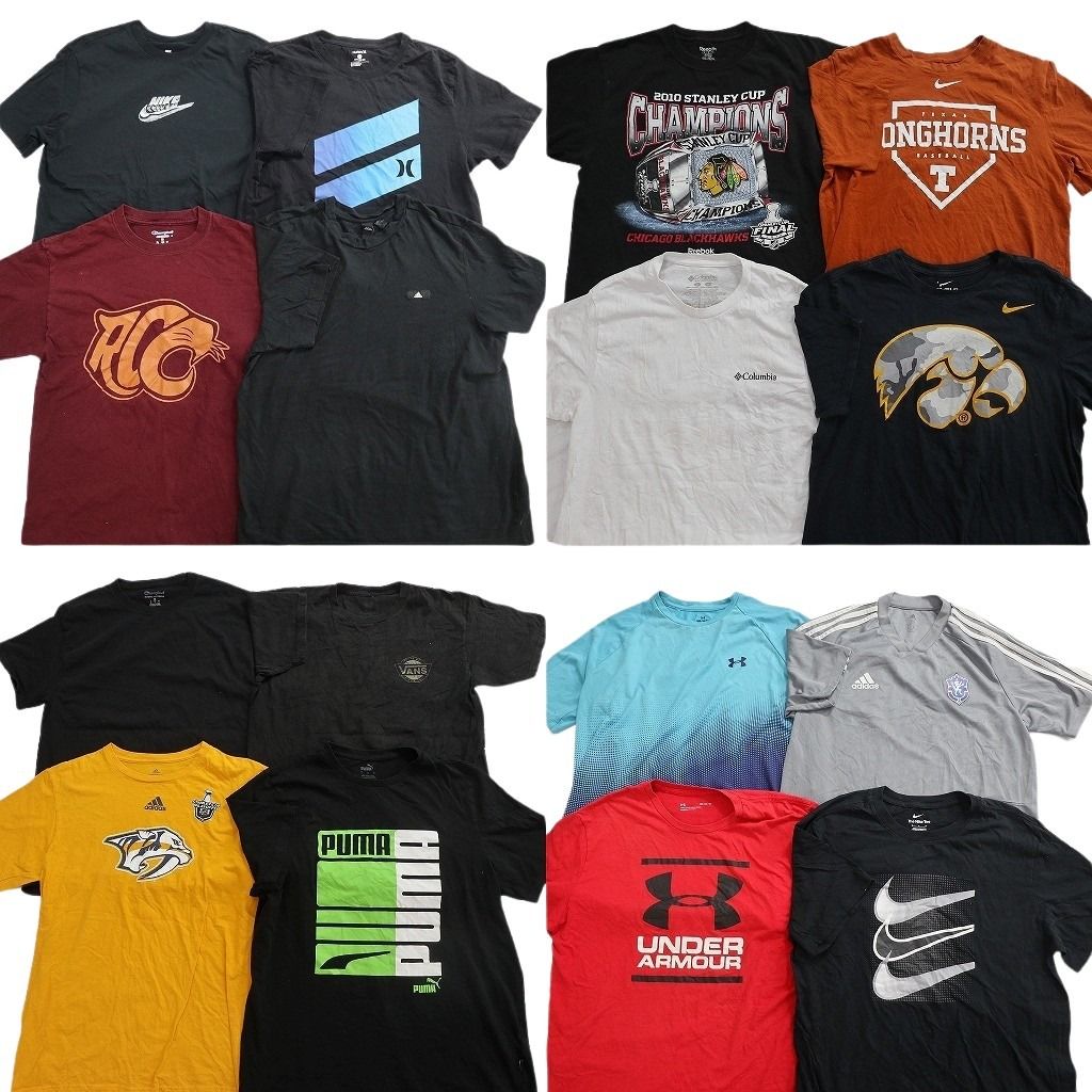 古着卸 まとめ売り ブランドMIX Tシャツ 16枚セット ( メンズ M ) コロンビア ナイキ チャンピオン VANS 中古 古着 NF3060