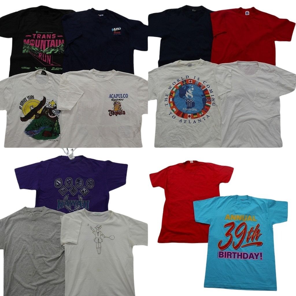 古着卸 まとめ売り ヴィンテージ シングルステッチ Tシャツ 13枚セット ( メンズ S/M ) ラッセル ヘインズ 中古 古着 NF3084