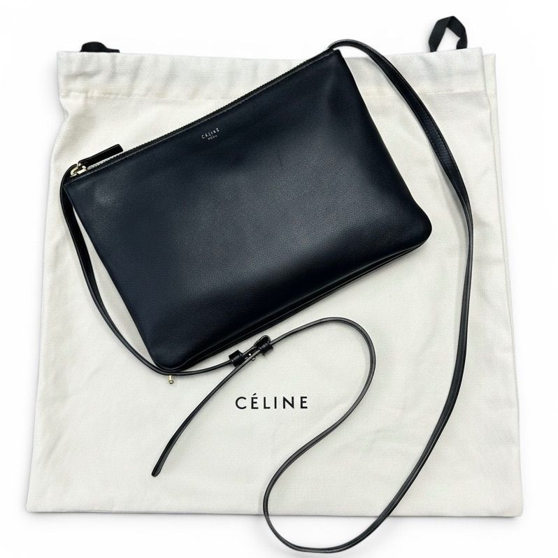 CELINE セリーヌ トリオ ラージ レザー ショルダーバッグ 3分割