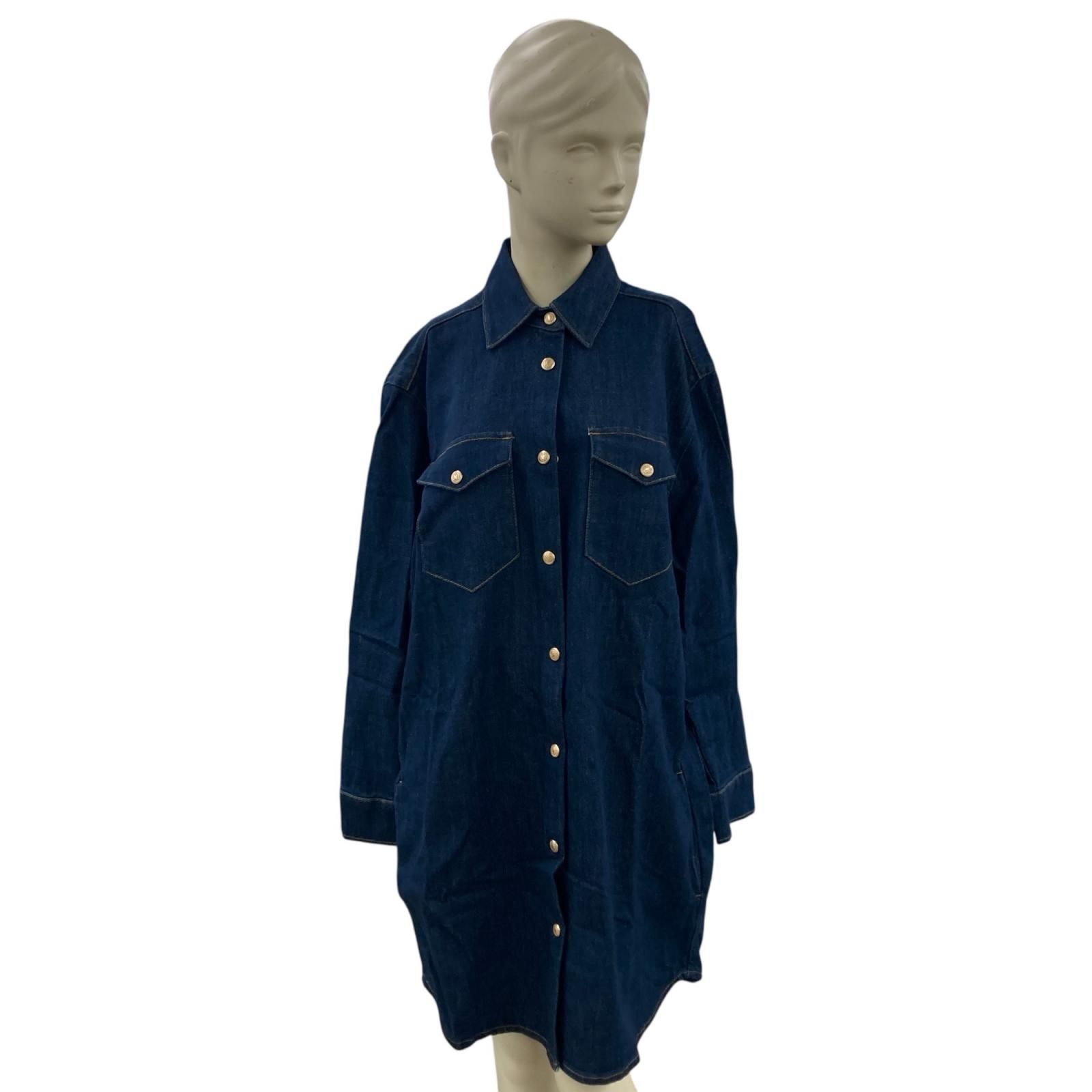 186004 新品未使用 TOMMY HILFIGER トミーヒルフィガー タグ付き☆デニムワンピース WW39065 34 デニム レディース