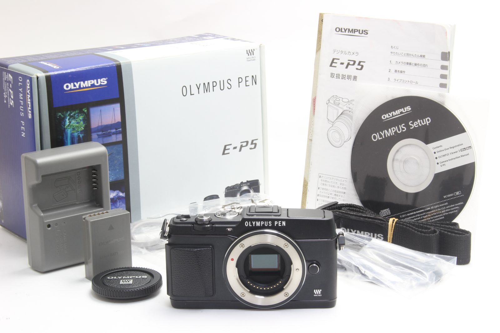 A+ (美品) OLYMPUS オリンパス PEN E-P5 ボディ ブラック ショット数2107回 初期不良返品無料 6-28