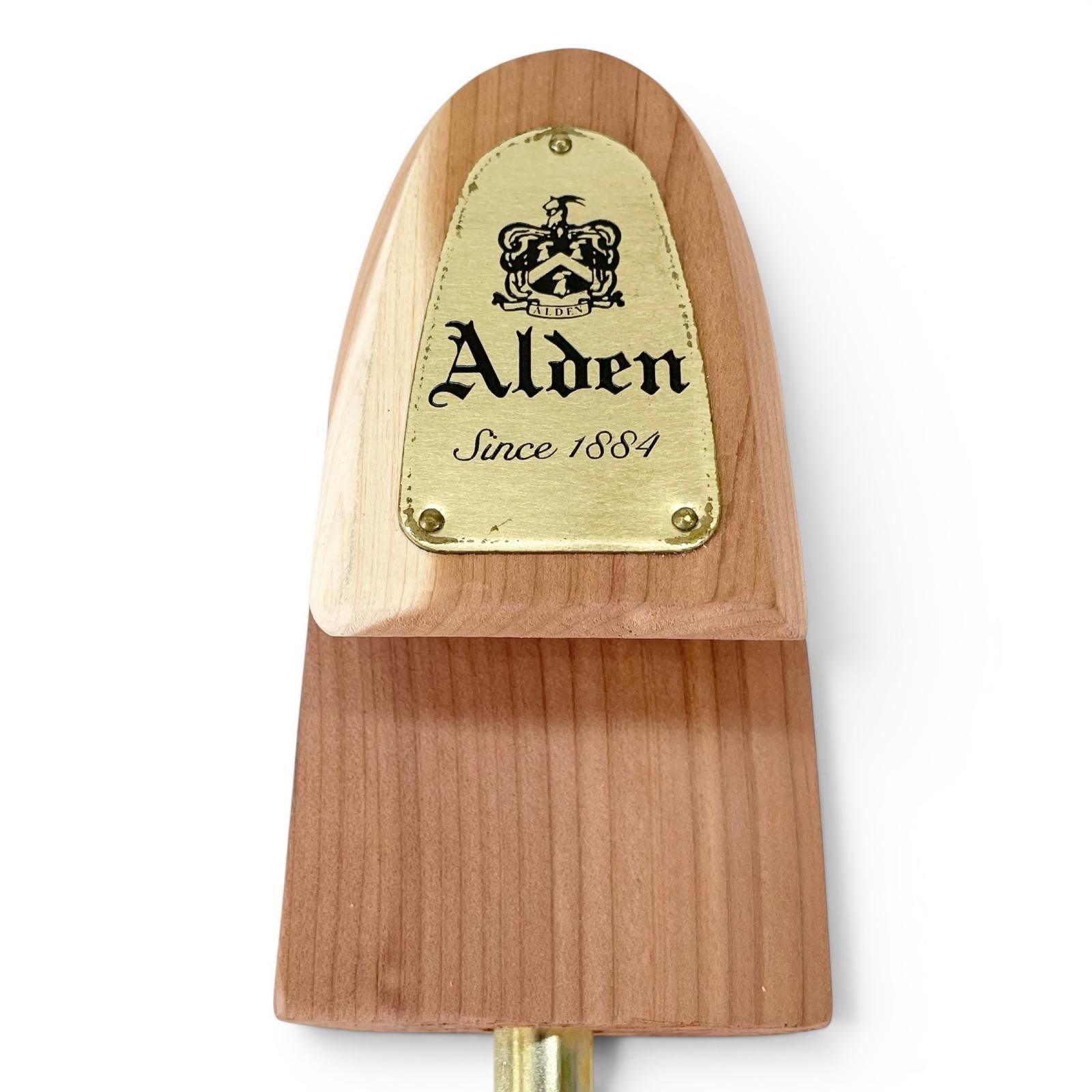 【ドンドン見直し】美品○ALDEN オールデン ロゴ金具付き 木製 純正シューツリー ウッド ナチュラル M メンズおすすめ ドンドン見直し】極美品△ALDEN オールデン 木製 ロゴプレート付き