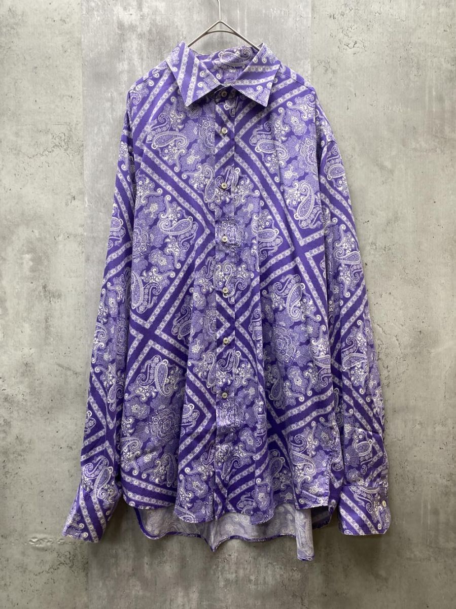 ETRO エトロ イタリア製 ペイズリー柄 総柄 シャツ ビッグシルエット