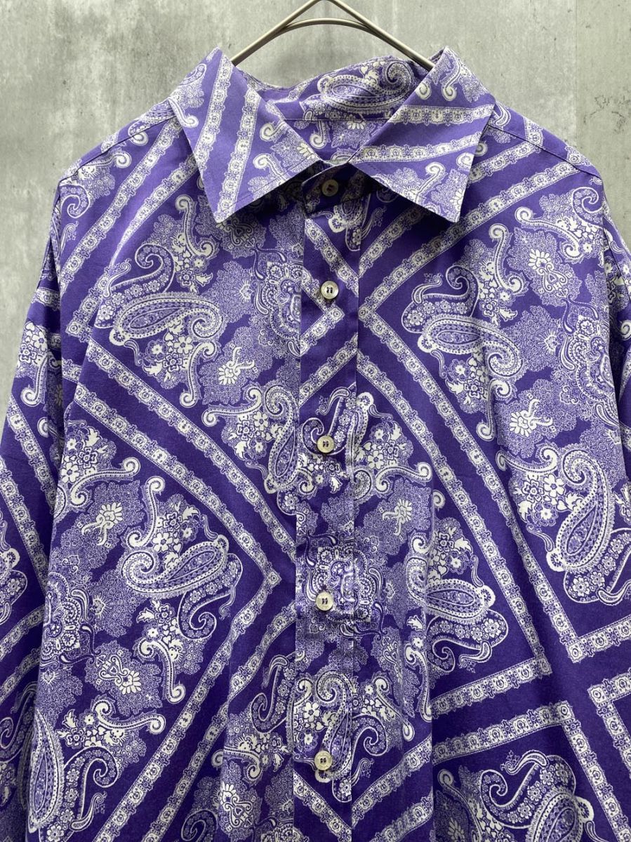 ETRO エトロ イタリア製 ペイズリー柄 総柄 シャツ ビッグシルエット