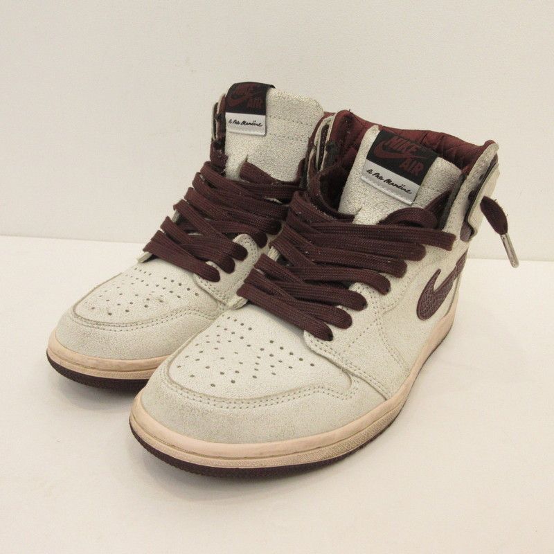 【姫路東店】 中古 NIKE | ナイキ スニーカー Air Jordan 1 Retro High OG Sail and Burgundy DO7097-100 ×A MA MANIERE ホワイト 25.5cm 【126】