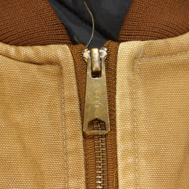 90s vintage Carhartt 裏地キルティング ジップアップ ダック ベスト