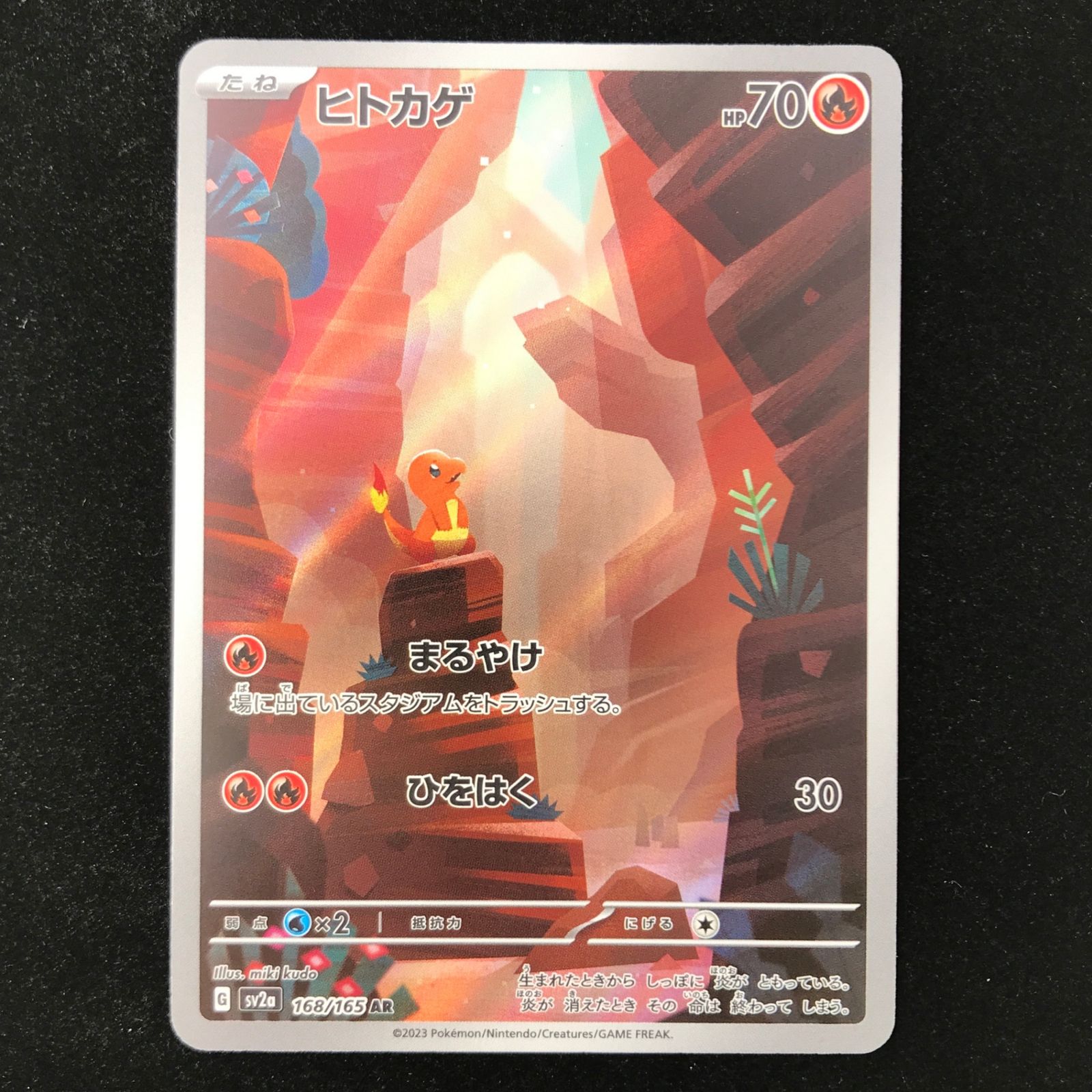ポケモンカード ポケカ ヒトカゲ AR sv2a-168/165 ポケモンカード151