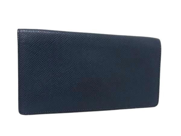 LOUIS VUITTON ルイヴィトン 長財布 タイガ ポルトフォイユ ロン M33404 オセアン系 レザー メンズ 二つ折り 札入れ 美品