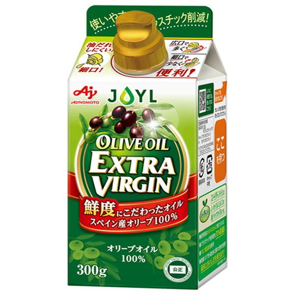 J-オイルミルズ オリーブオイルエクストラバージン 300g×6本入×(2ケース)| 送料無料 味の素 オリーブオイル 調味料 油 ストック 料理 飲食店 ケース買い まとめ買い 業者 仕入れ 大量 オリーブ油 ヘルシー