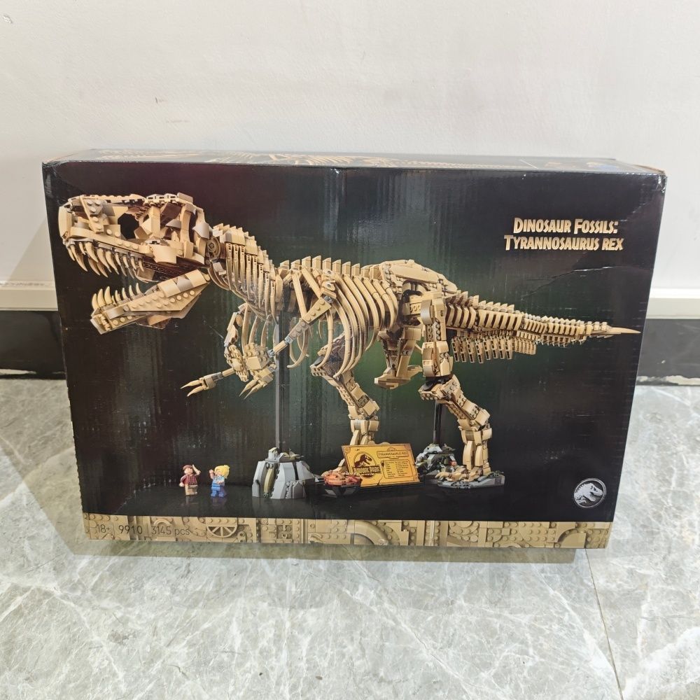 레고 호환 쥬라기 월드 티라노사우루스 블록 공룡 화석 스켈레톤 모델 3145 PCS 길이 105cm 피규어 장난감 교육 장난감 모델 어린이 장난감 조립