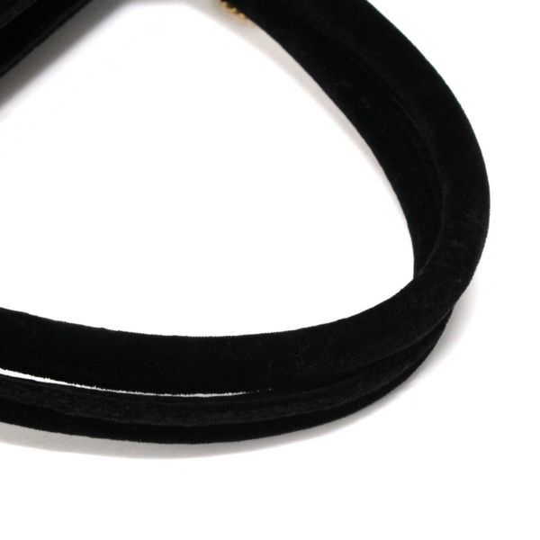 シャネル CHANEL 復刻トート ハンドバッグ ベロア 黒 G金具 5番台 【75017】