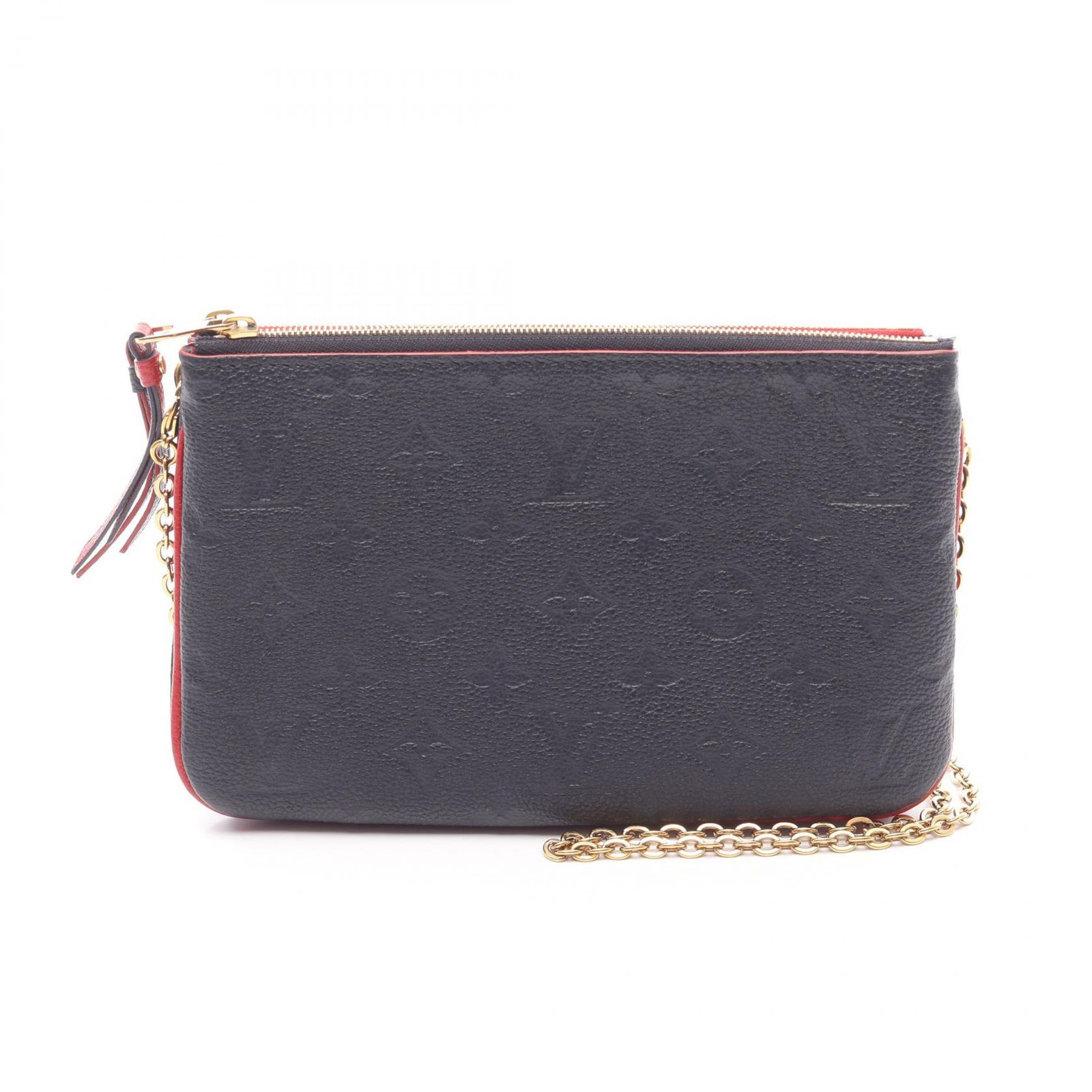 ルイ・ヴィトン LOUIS VUITTON ショルダーバッグ ポシェット ドゥーブル ジップ M63916 マリーヌルージュ レザー ポシェット・ドゥーブルジップ レディース Used A