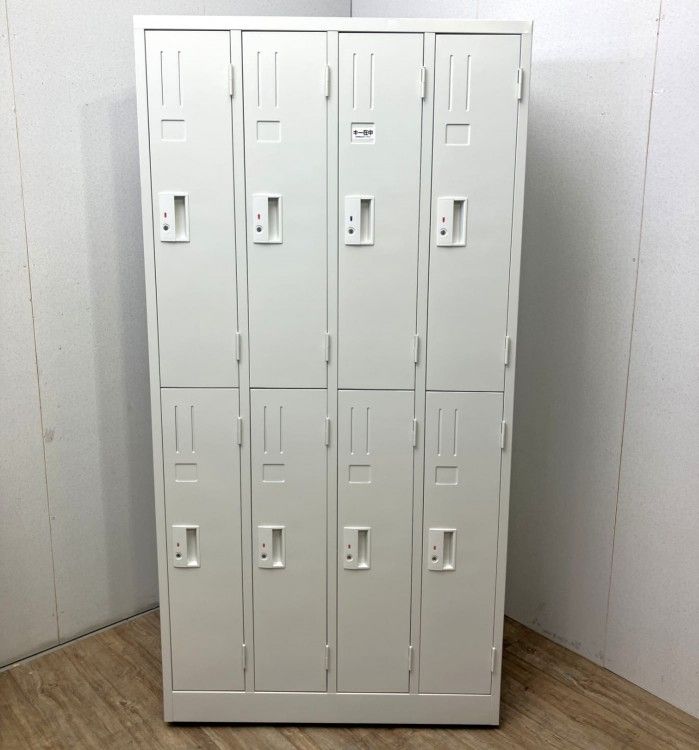 アウトレット品/訳あり品】プラス 8人用ロッカー L87-AW ホワイト