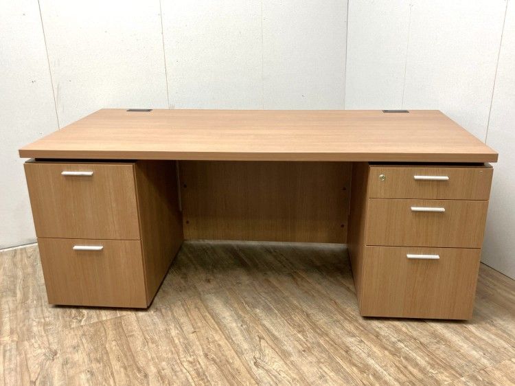 中古品】コクヨ 役員用1800両袖デスク ナチュラル - メルカリ