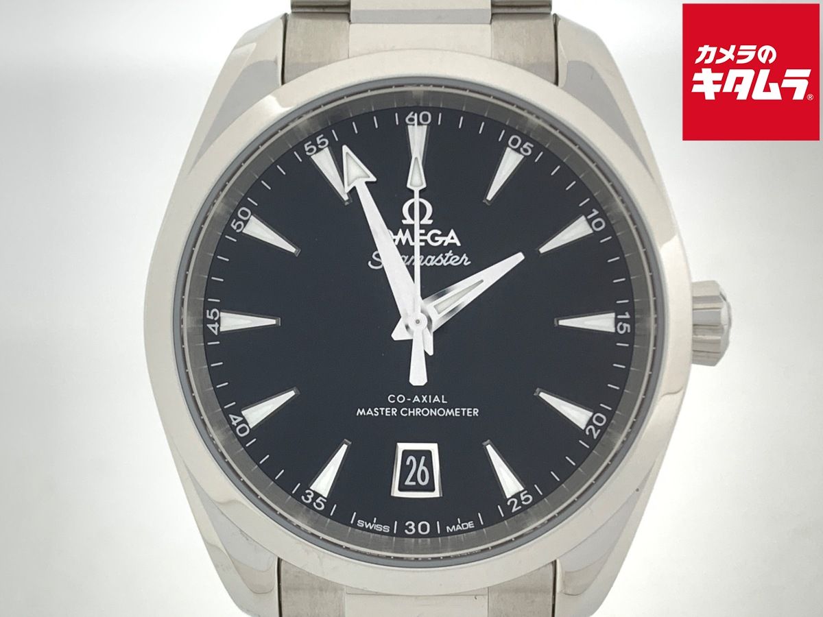 【中古】 【新品同様】 オメガ(OMEGA) シーマスター アクアテラ ブラック 220.10.38.20.01.004 ステンレススティール