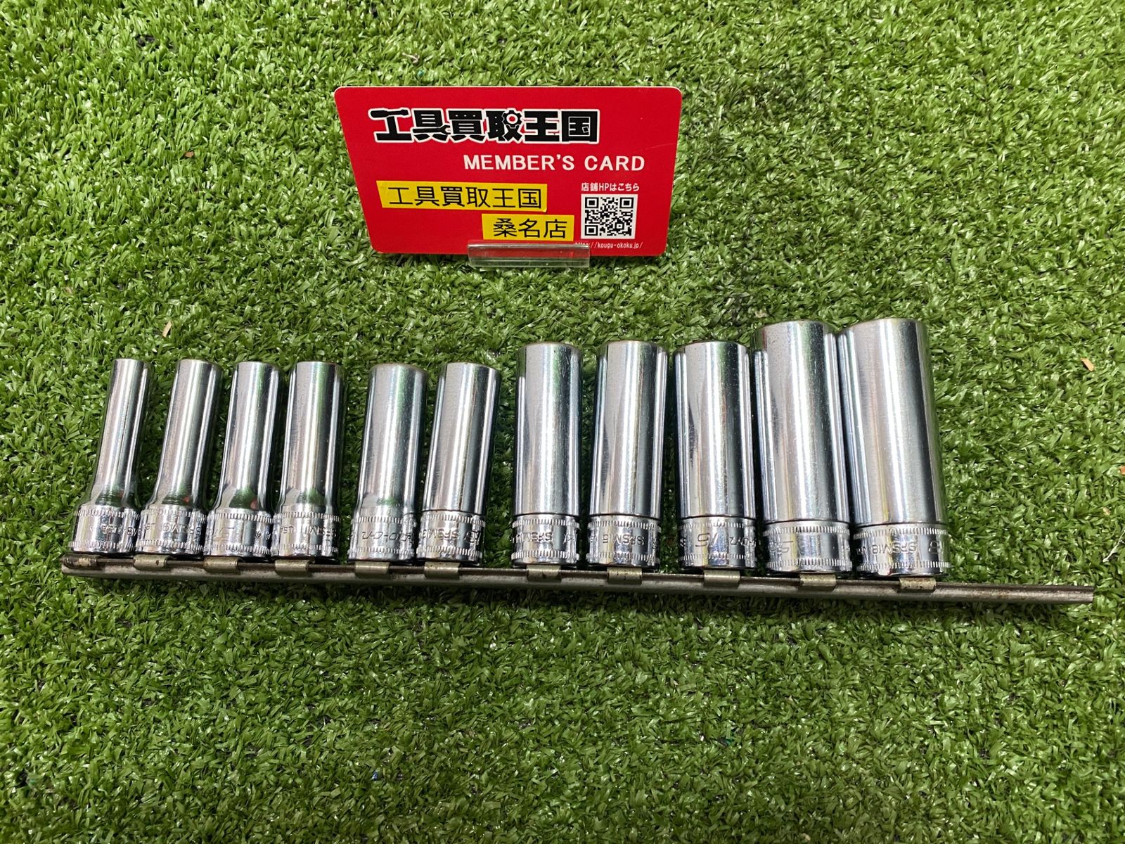 【中古品】【0902】Snap-on(スナップオン) 3/8drセミディープソケット:mm 6ポイント 11点セット　IT8K7XCIV6M3