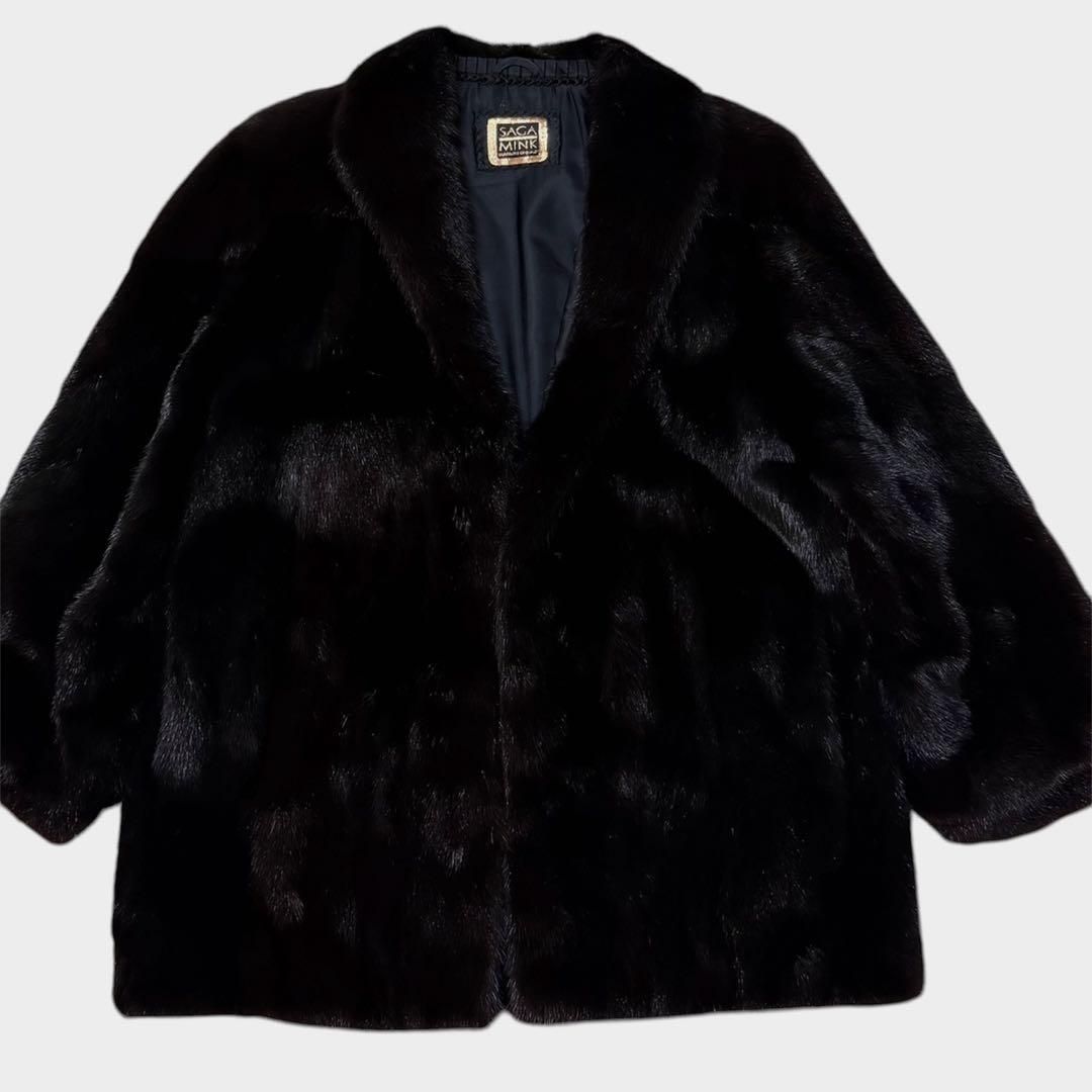 定価約350万✨ BLACKGLAMA グラマミンク ロングコート なめし柔らか 金サガ 金SAGA】 毛艶◎ なめし柔らか 毛皮 グラマミンク ミンクコート