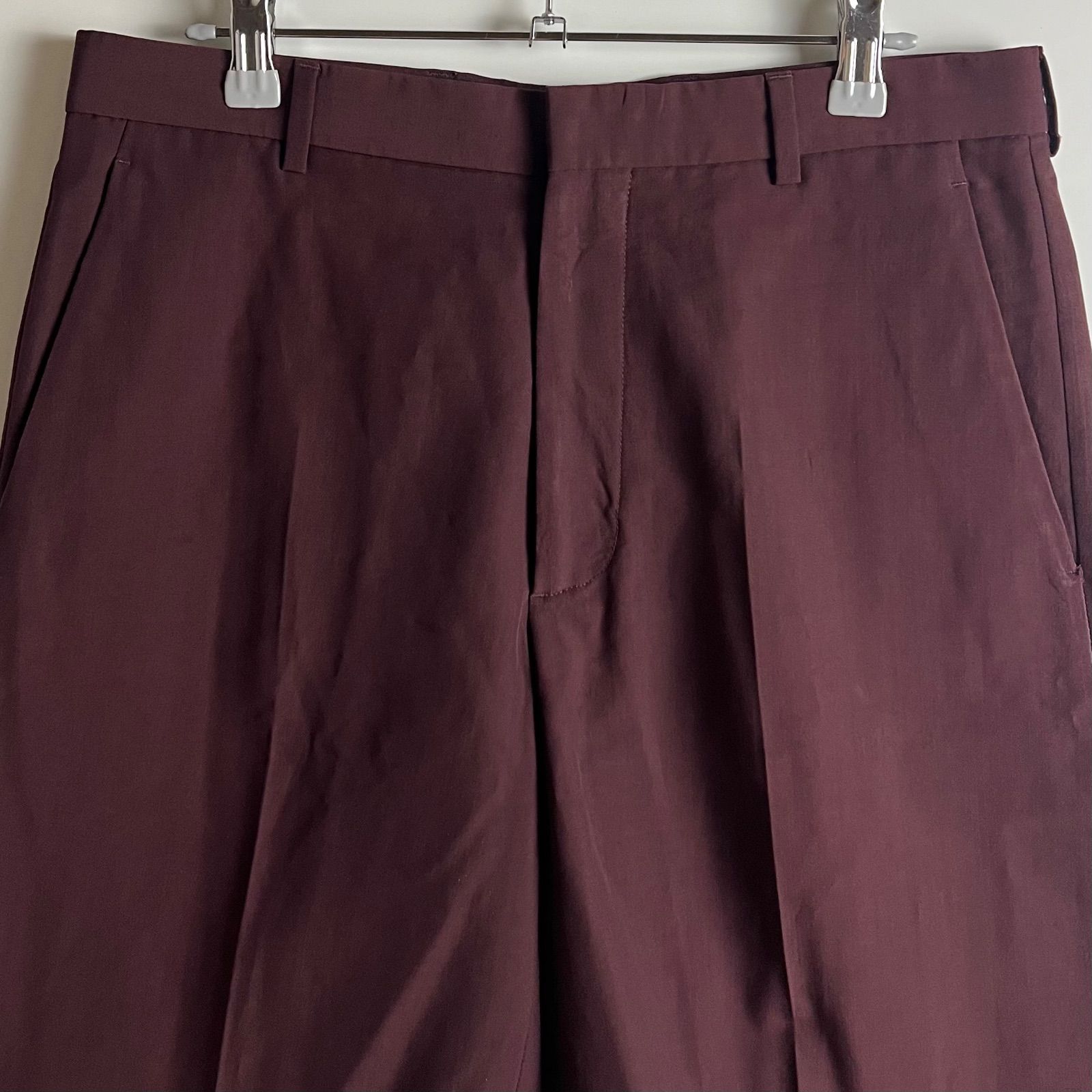 Dior HOMME Bordeaux WOOL slacks shorts pants 46 M 463C166A3023