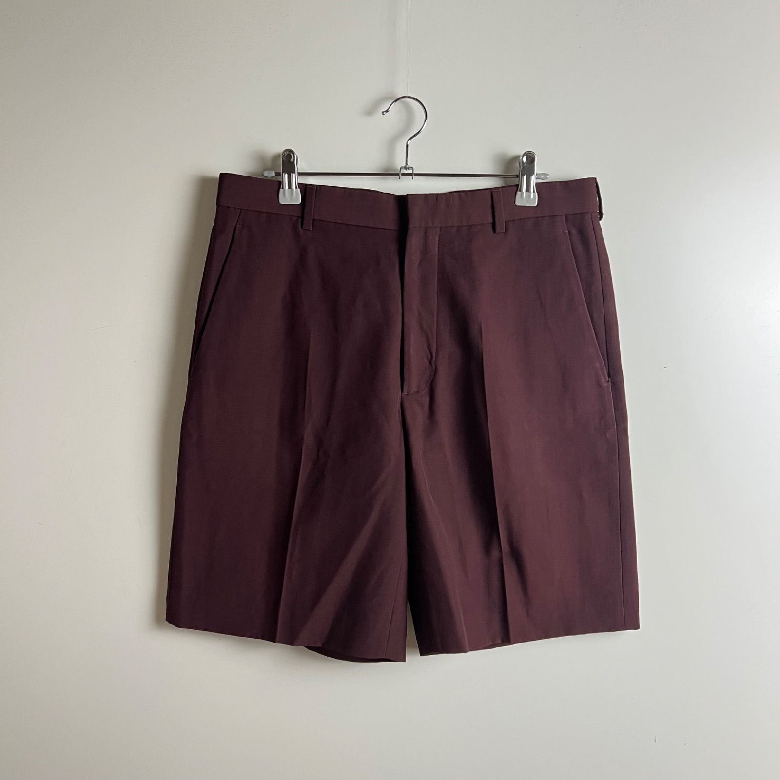 Dior HOMME Bordeaux WOOL slacks shorts pants 46 M 463C166A3023 