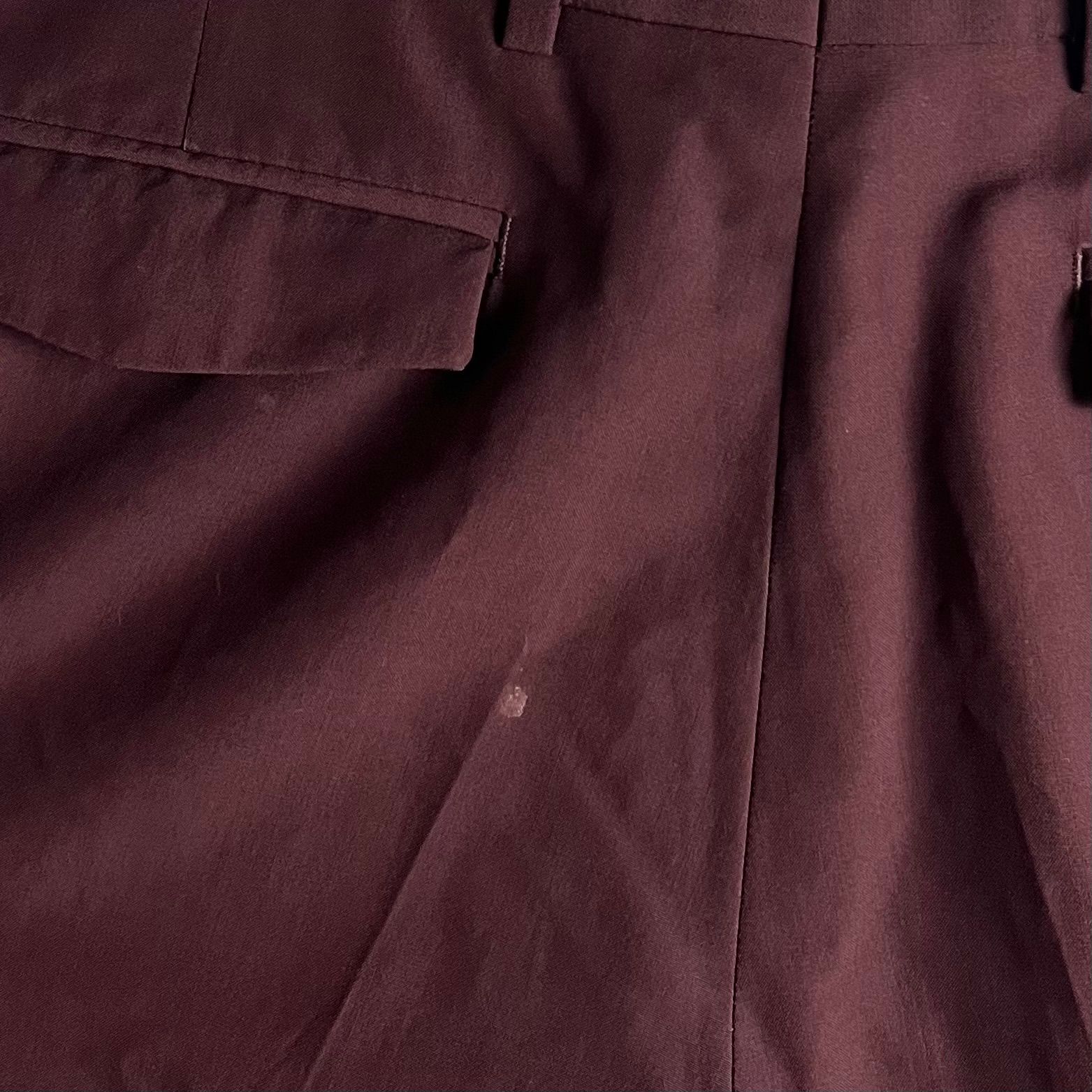 Dior HOMME Bordeaux WOOL slacks shorts pants 46 M 463C166A3023