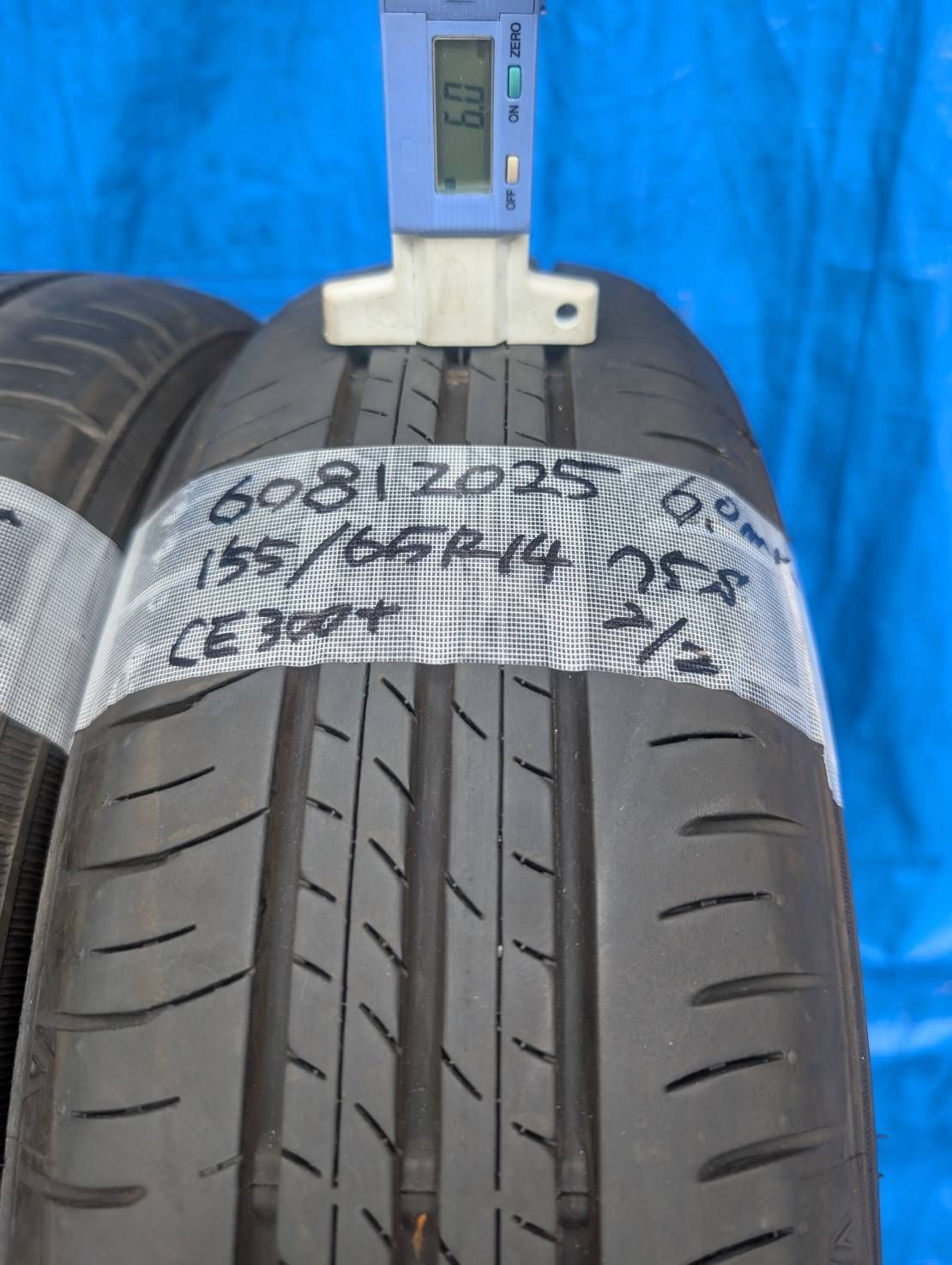 6081) 155/65R14 75S DUNLOP ENASAVE EC300+ 2023・2025年製 2本 中古