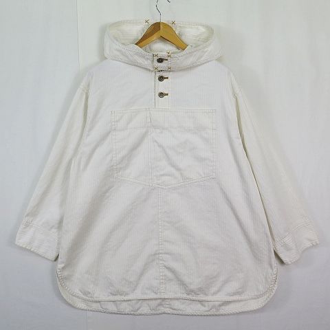 HAI SPORTING GEAR アノラックパーカー 長袖 M ストライプ アイボリー 2sa7310